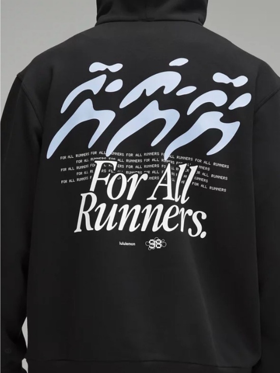 lululemon athletica Jackets & Blazers - lululemon athletica Black Hoodie with White Graphic